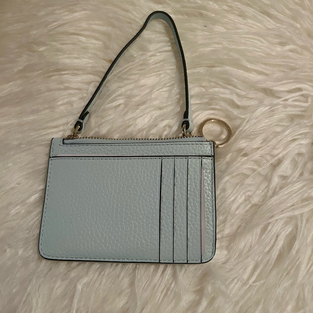 Kate Spade Cardholder Adjustable Strap Mini Purse Wristlet Crisp Sky Blue - Picture 4 of 6